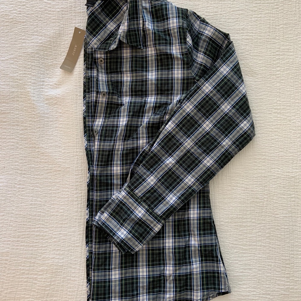 Jcrew Plaid Slim Stress Perfect Shirt